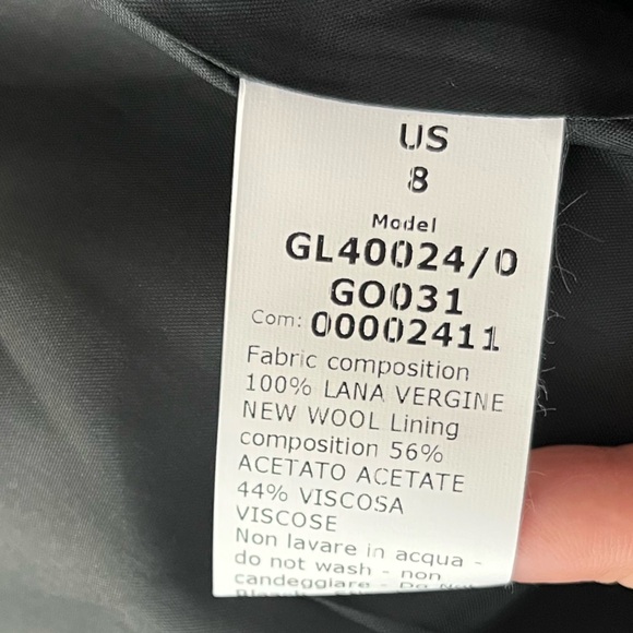 G Label By Goop Virgin Wool Belted Midi Skirt Size 8 Charcoal Gray Made In Italy - Picture 9 of 12